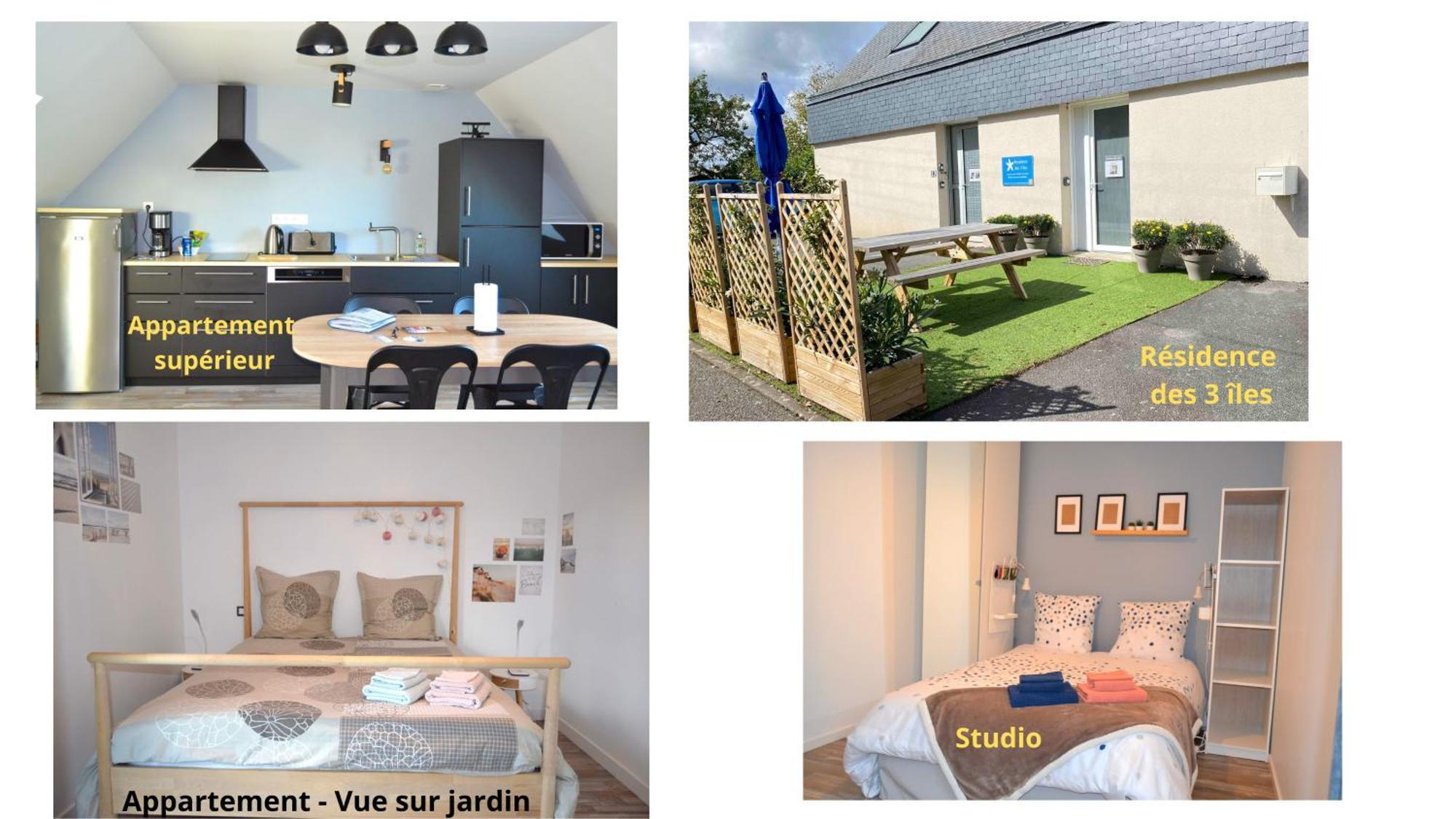 Residence Des 3 Iles, En Plein Centre-Ville, A 5 Min Des Plages, 3 Appartements Neufs Étables Buitenkant foto